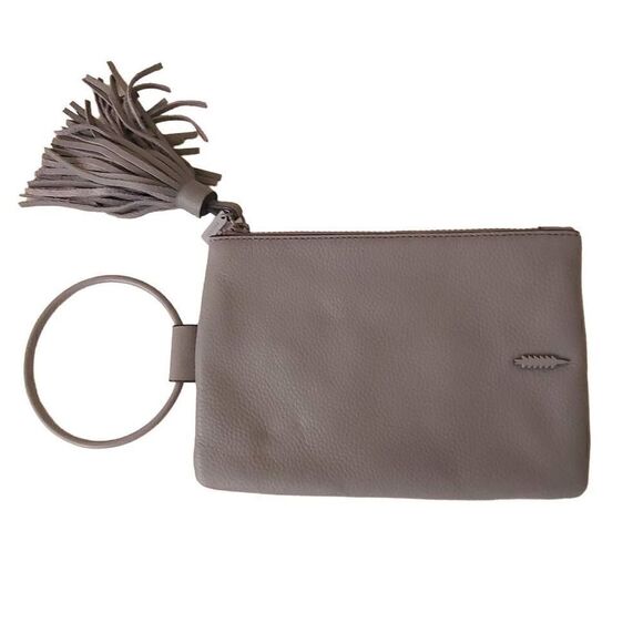 Thacker Gray Leather Clutch Wristlet - Picture 11 of 11